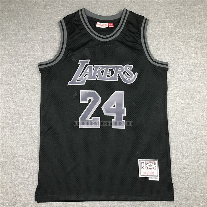Camiseta Los Angeles Lakers Kobe Bryant NO 24 Hardwood Classics Negro